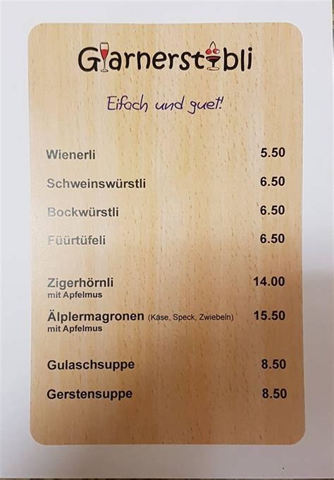 glarnerstübli|Menü 